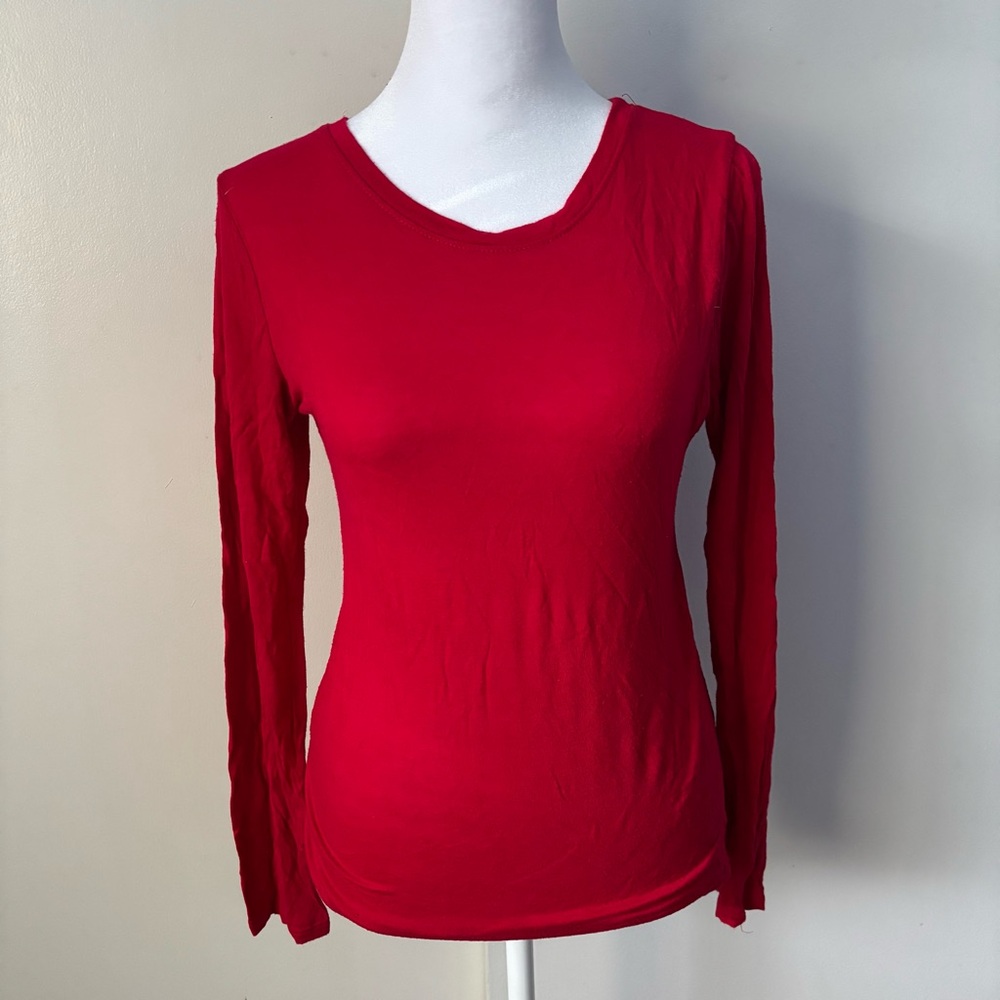 Bozzolo Vibrant Red Long Sleeve Top